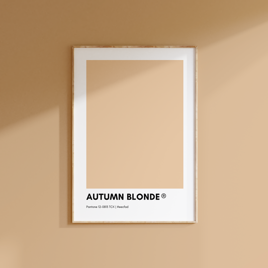 Autumn Blonde Pantone Poster Print