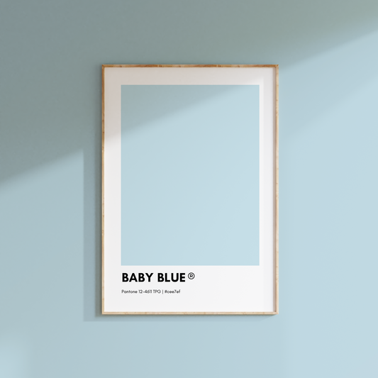 Baby Blue Pantone Print Poster