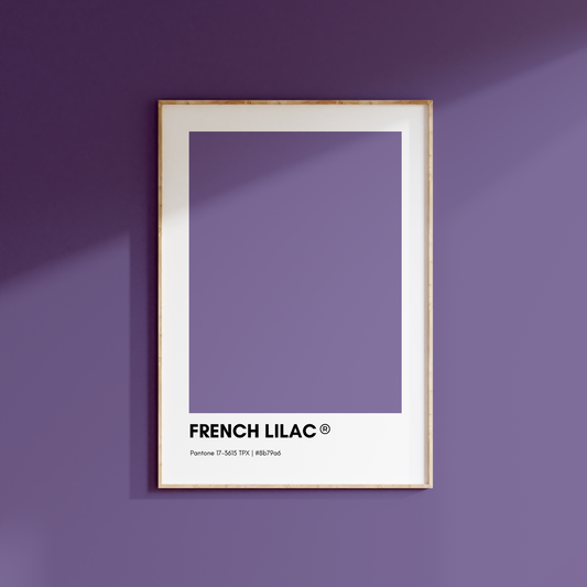 French Liliac Pantone Print Poster