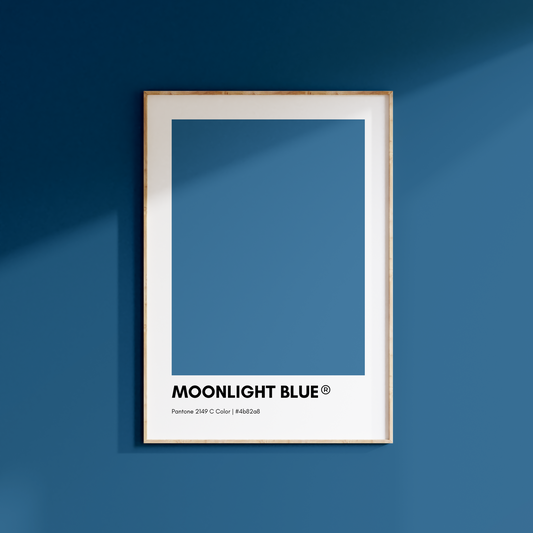 Moonlight Blue Pantone Print Poster