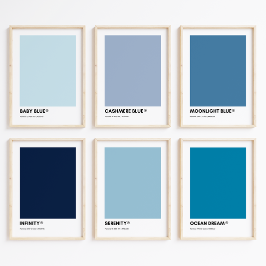 Pantone BLUE Wall Art Printable Bundle