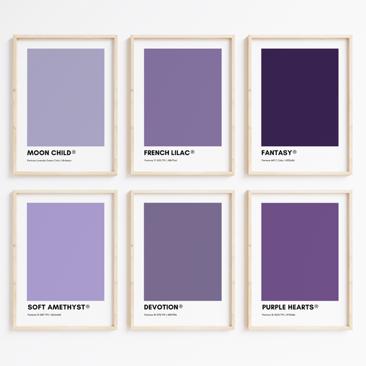 Pantone PURPLE Wall Art Printable Bundle