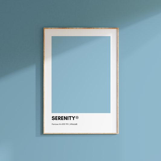 Serenity Pantone Print Poster