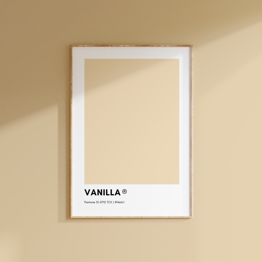 Vanilla Pantone Print Poster