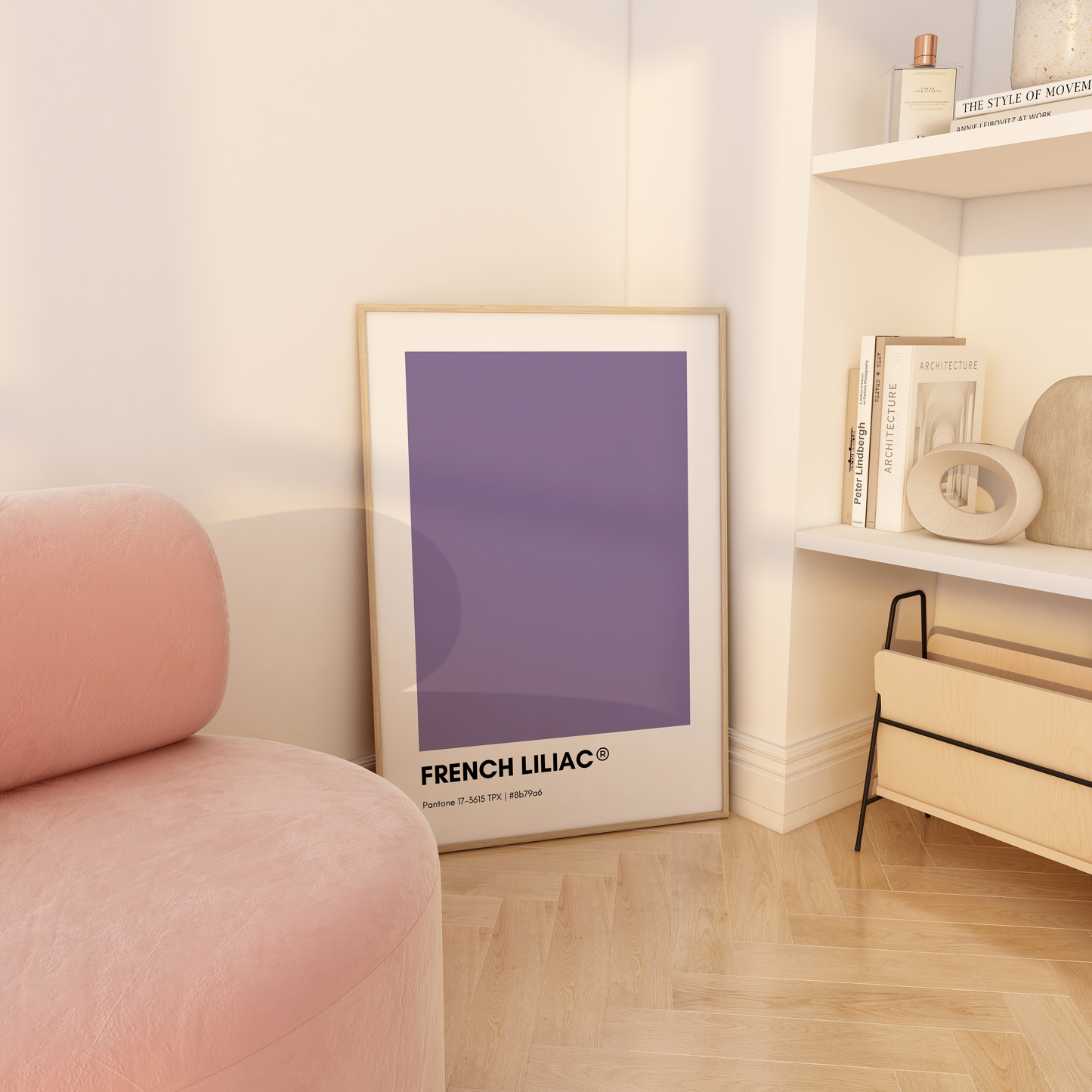 French Liliac Pantone Print Poster