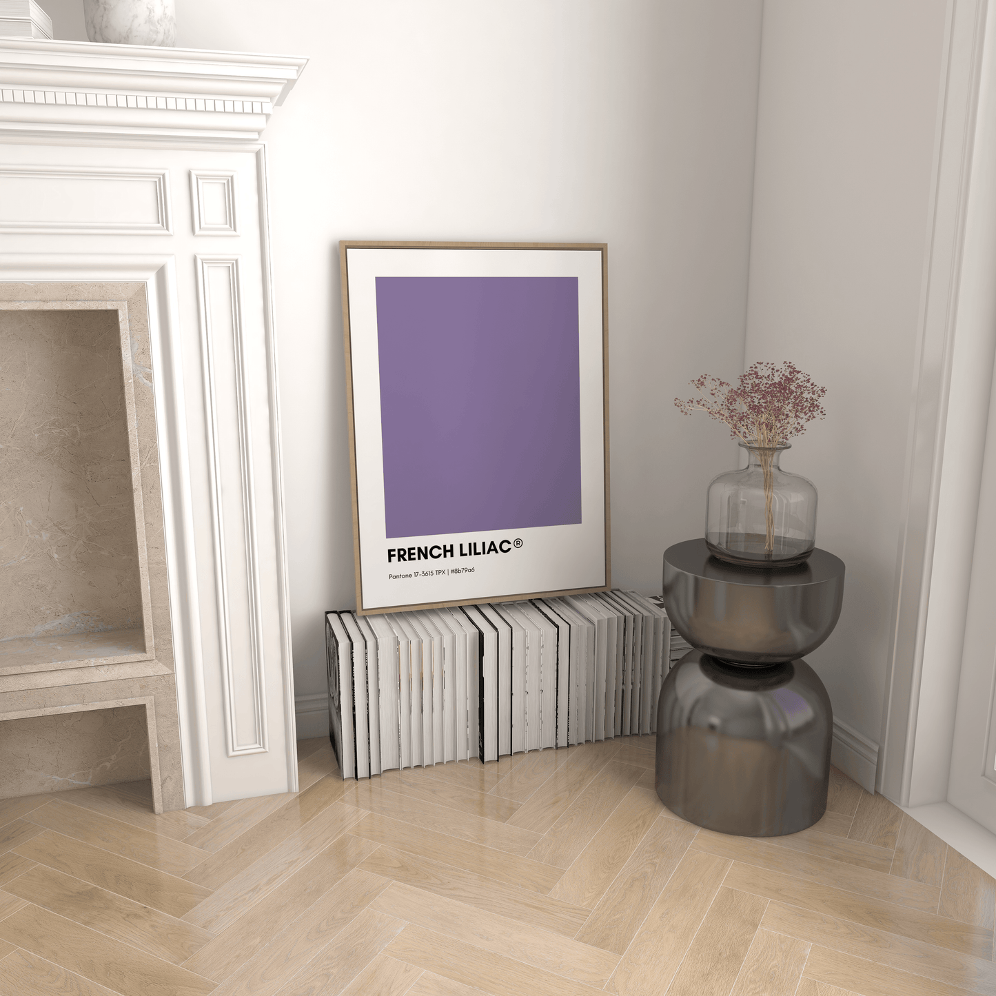 French Liliac Pantone Print Poster