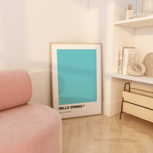 Hello Spring Pantone Print Poster