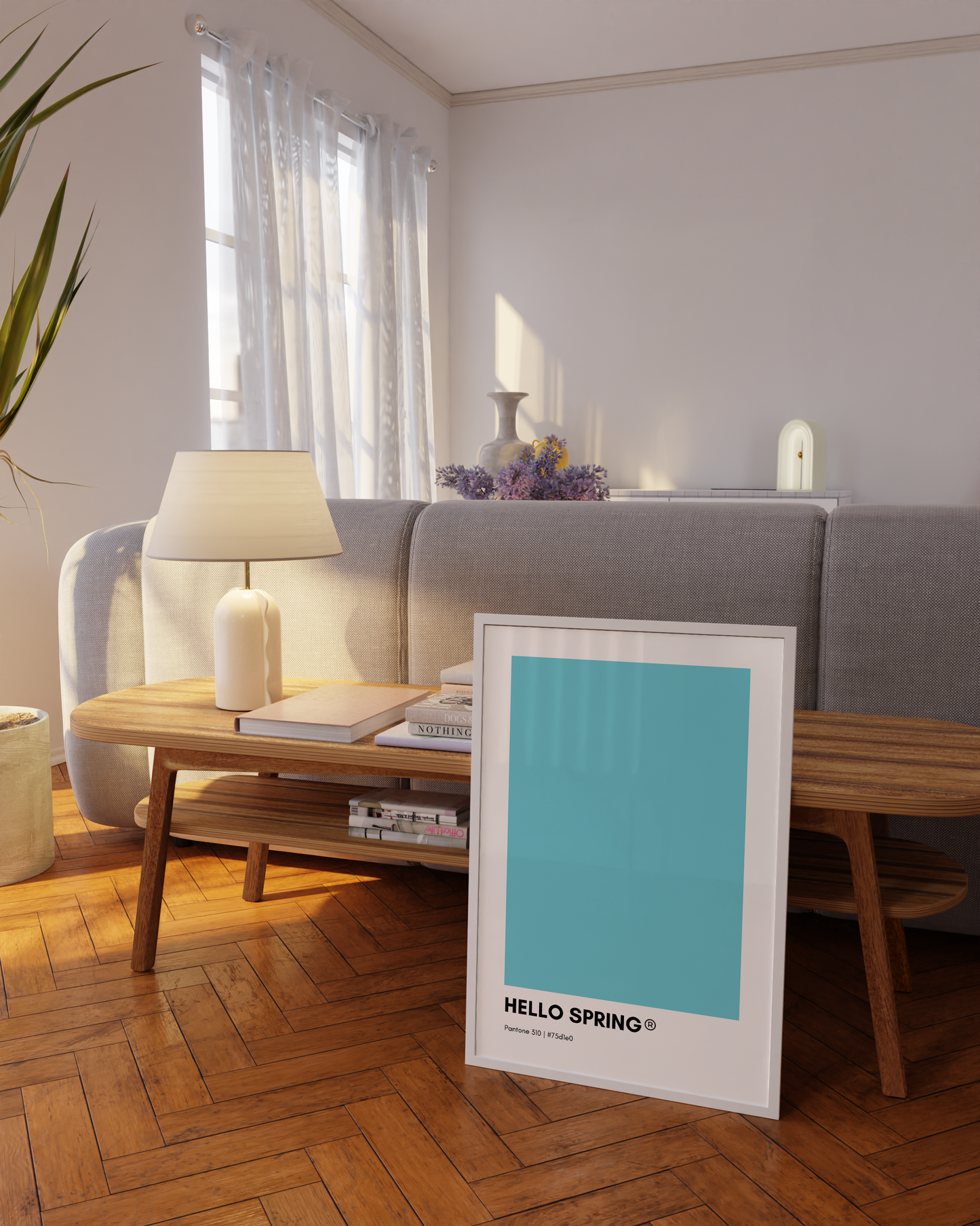 Hello Spring Pantone Print Poster