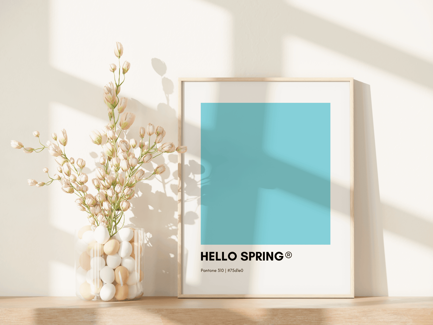 Hello Spring Pantone Print Poster