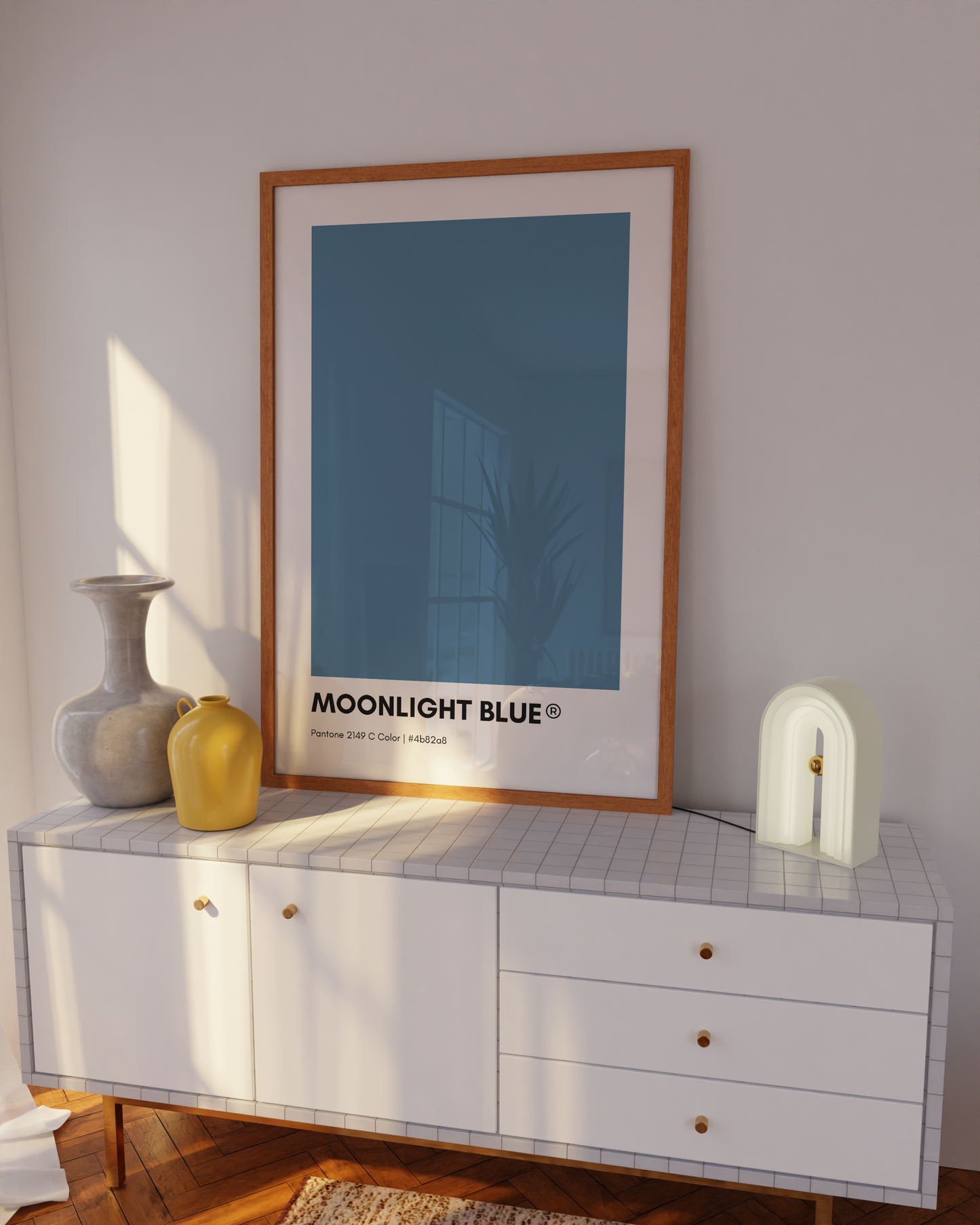 Moonlight Blue Pantone Print Poster